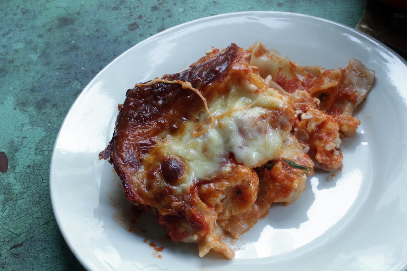 Lasagna with Spicy Roasted Cauliflower