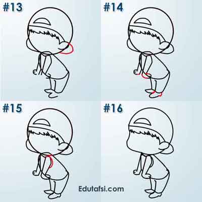 How to draw chibi boy cartoon step by step easy