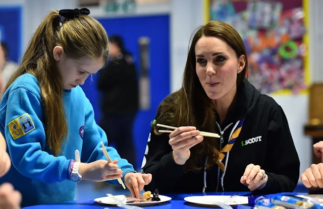 Catherine, Duchess of Cambridge visits the Beaver Scout Organization