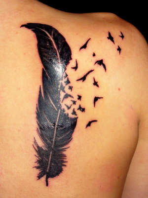 Feather Tattoo on Feather Tattoos For Designs