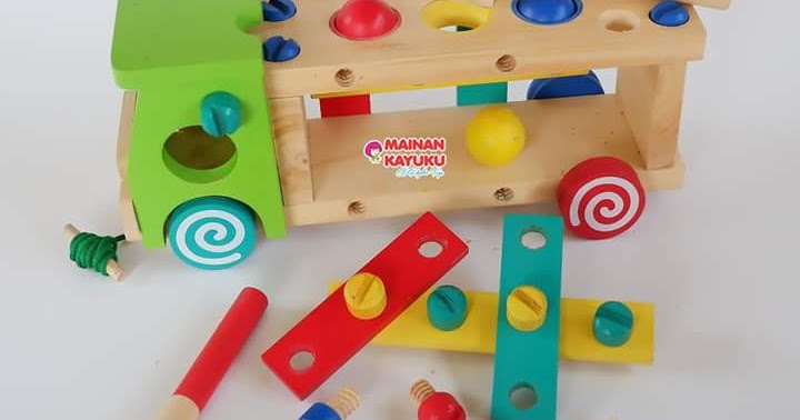 Truk Bongkar Pasang Mainan Kayu - SEBUTIK EDUTOYS
