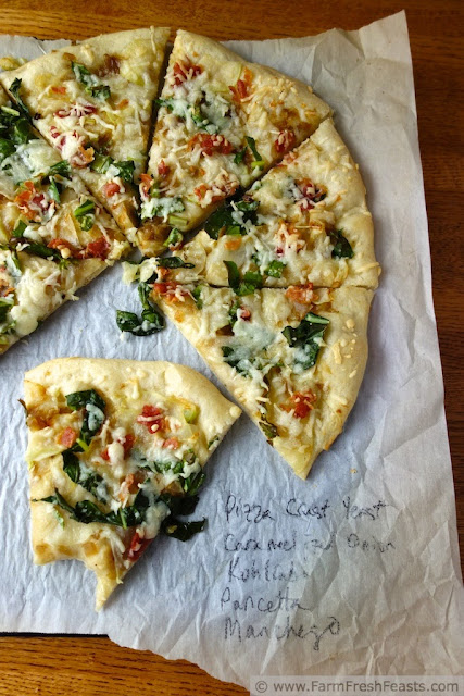 Shaved Kohlrabi Meat/No Meat Pizza | Farm Fresh Feasts