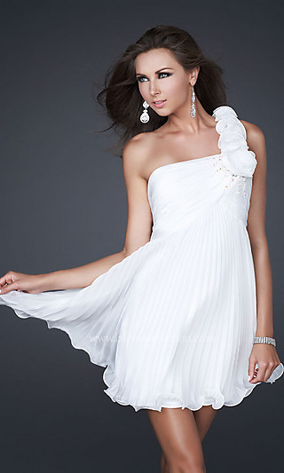 Formal Wedding Dresses: Strapless Black And White Short Cocktail Dress