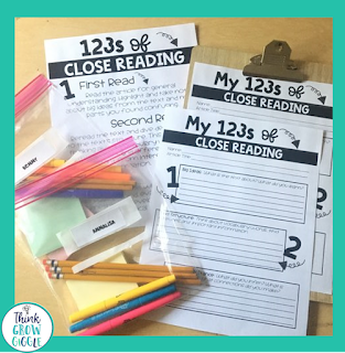 5 Tips for Content Area Close Reading Success Close Reading graphic organizer