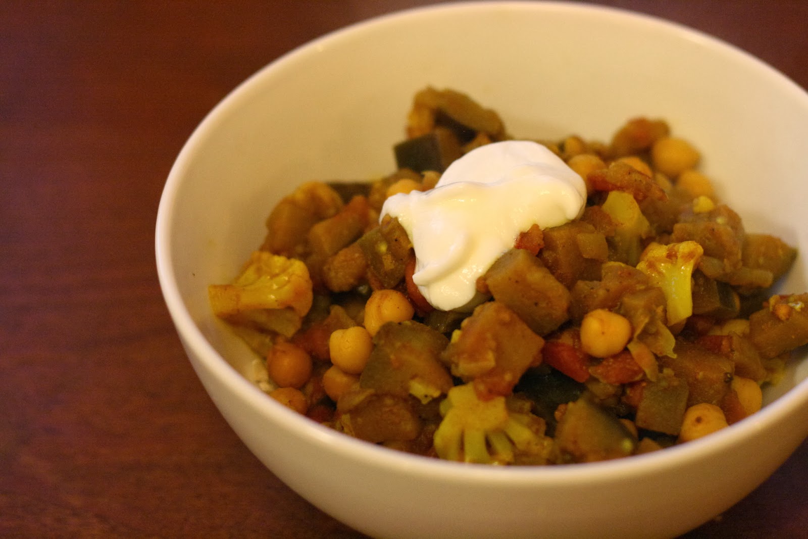 Laine's Recipe Box IndianSpiced Eggplant & Cauliflower Stew