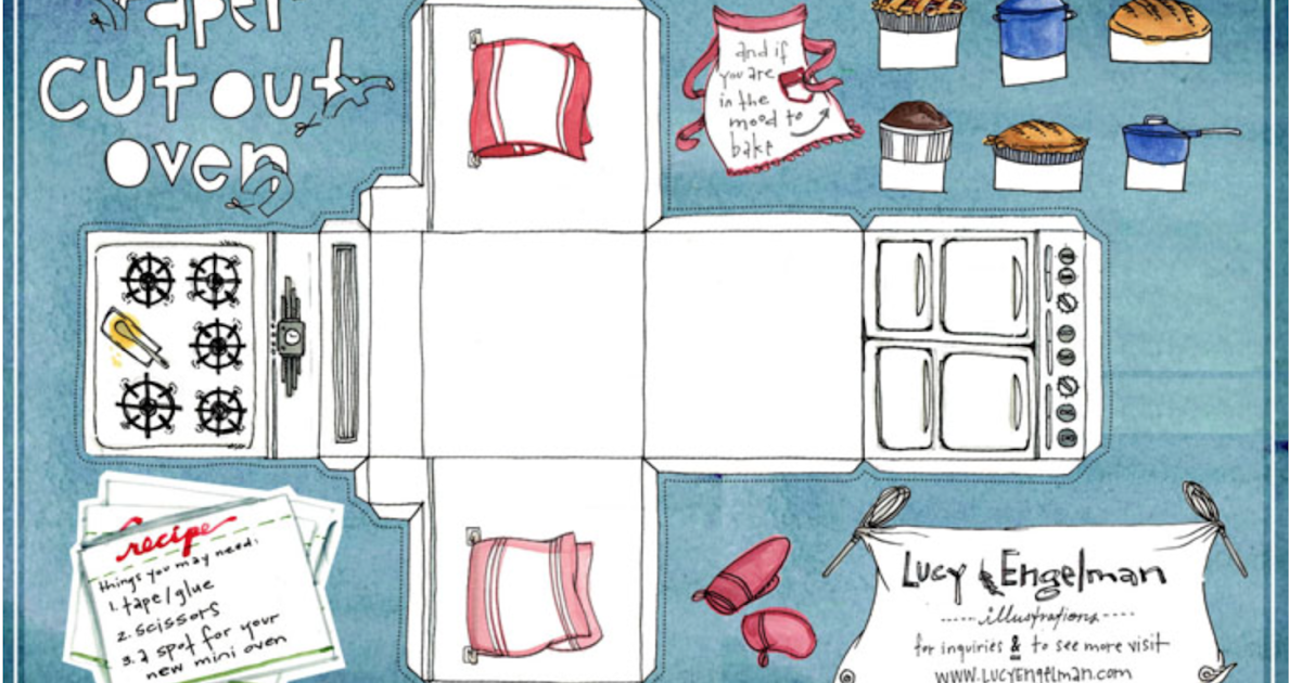 meggiecat Paper Cutout Oven