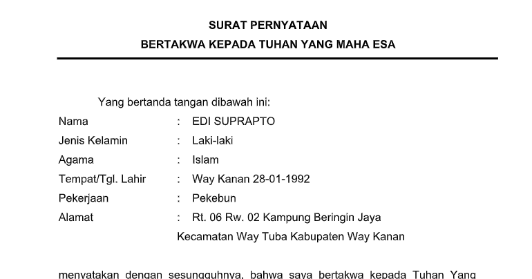 Contoh Bertakwa Kepada Tuhan Yang Maha Esa - Temukan Contoh