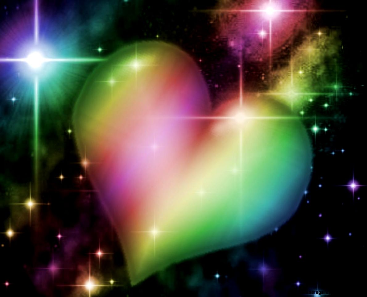 Free Rainbow Heart With Starry Background Background  Twitter