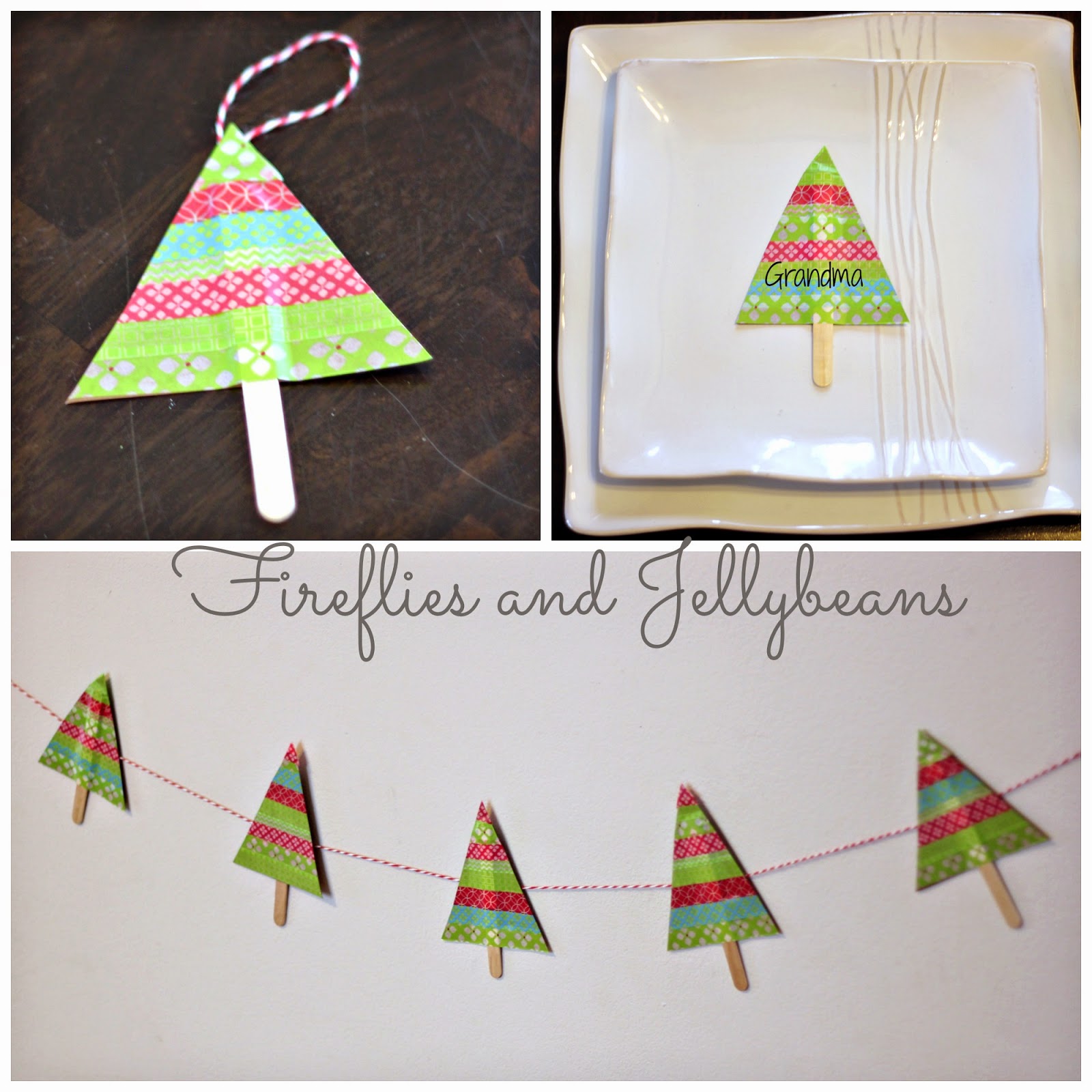 Fireflies and Jellybeans: Washi Tape Tree (Easy Christmas Craft is less ...