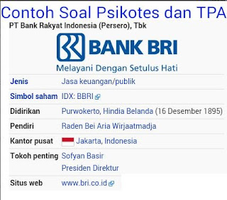 Contoh Soal Psikotes BUMN & TPA Bank BRI 2016  Kang Saipul
