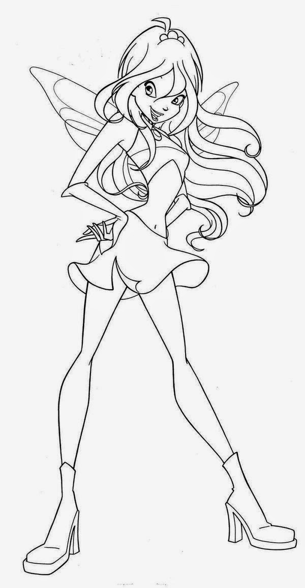 free coloring activity with winx club coloring pages  new