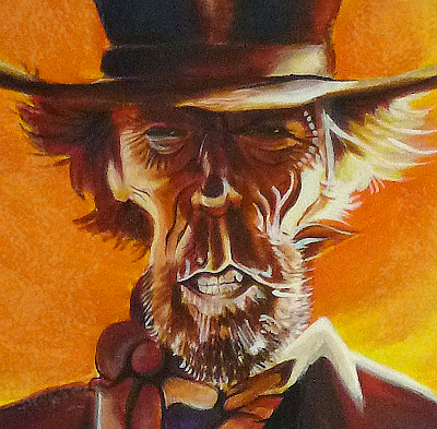 Caricature de Clint Eastwood - affiche Pale Rider