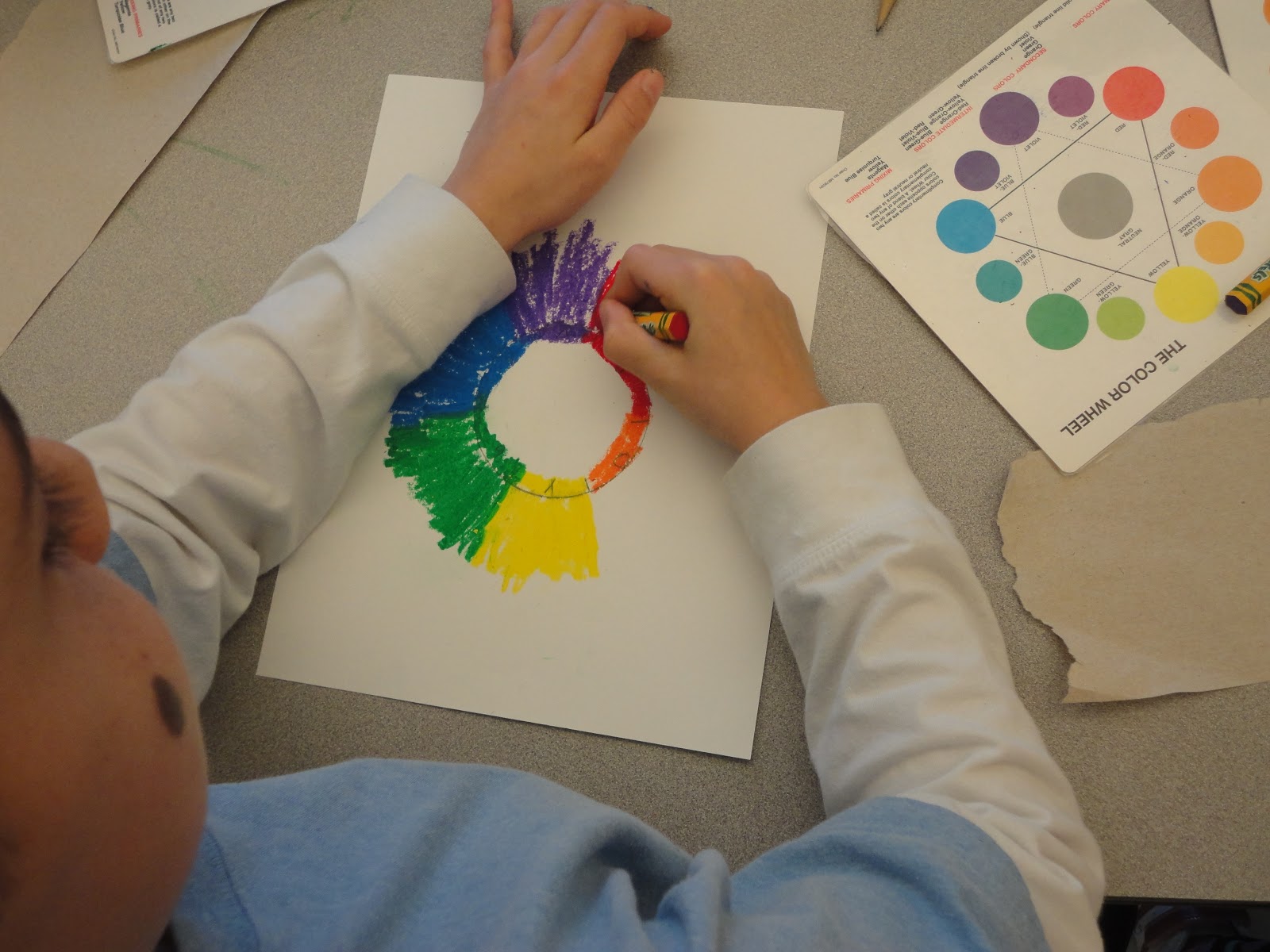 Mr Kantor's Classroom Oil Pastel Color Wheel