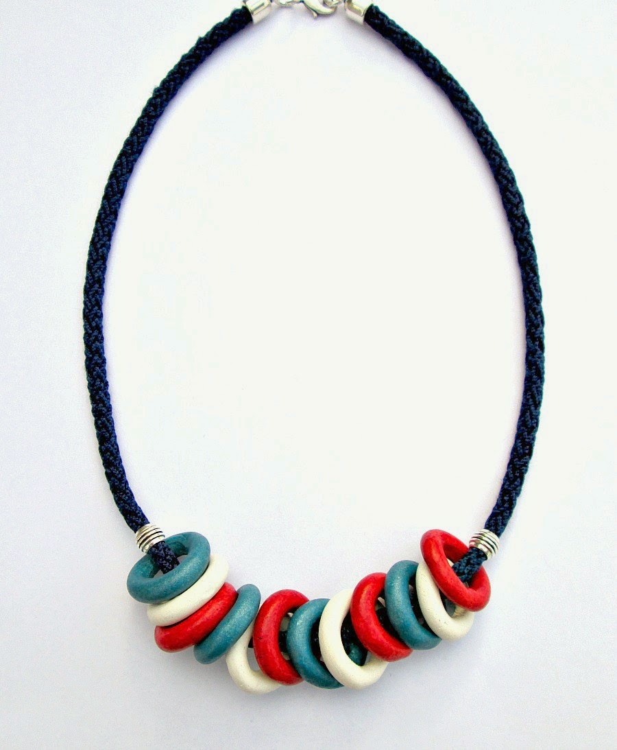 o and n craft supplies: Nautical necklace in 5 minutes