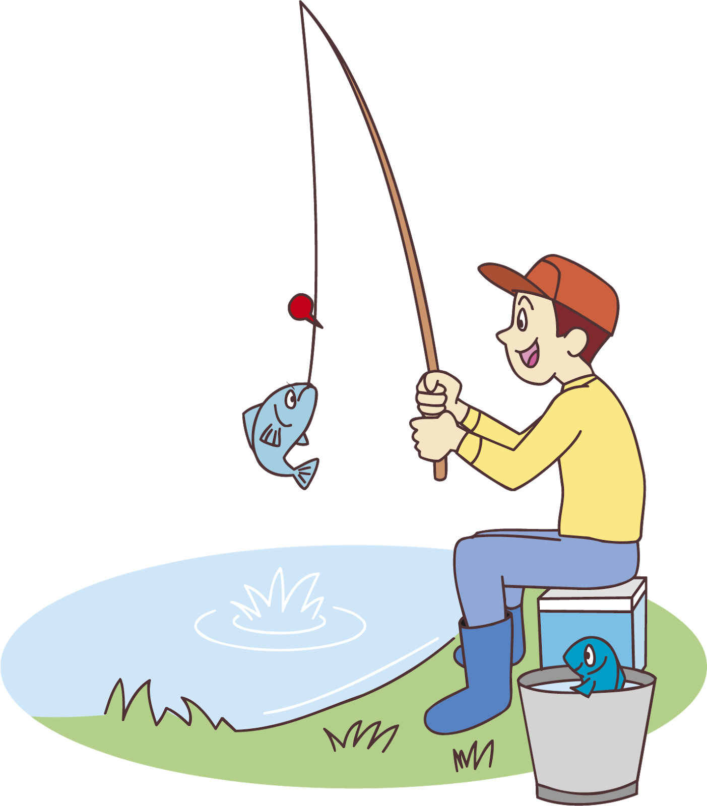 日々のイラスト: 釣りをする人のイラスト