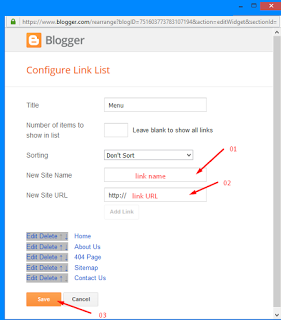 How to change Sora Blogger Theme Navigation Link