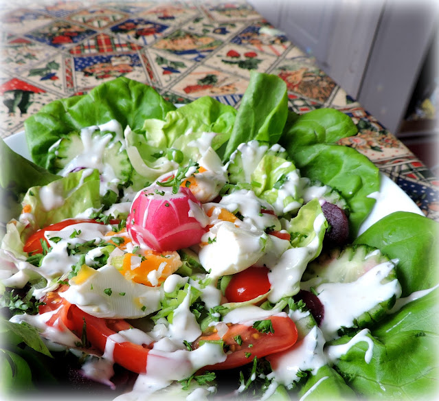 Buttermilk Dressed Rose Salad Bowl
