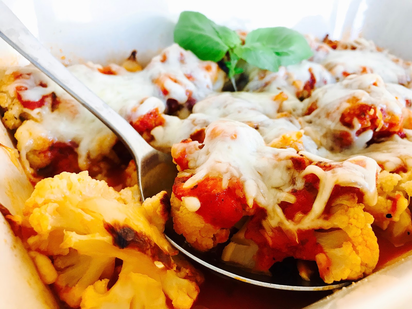 Cheesy Roasted Cauliflower Marinara