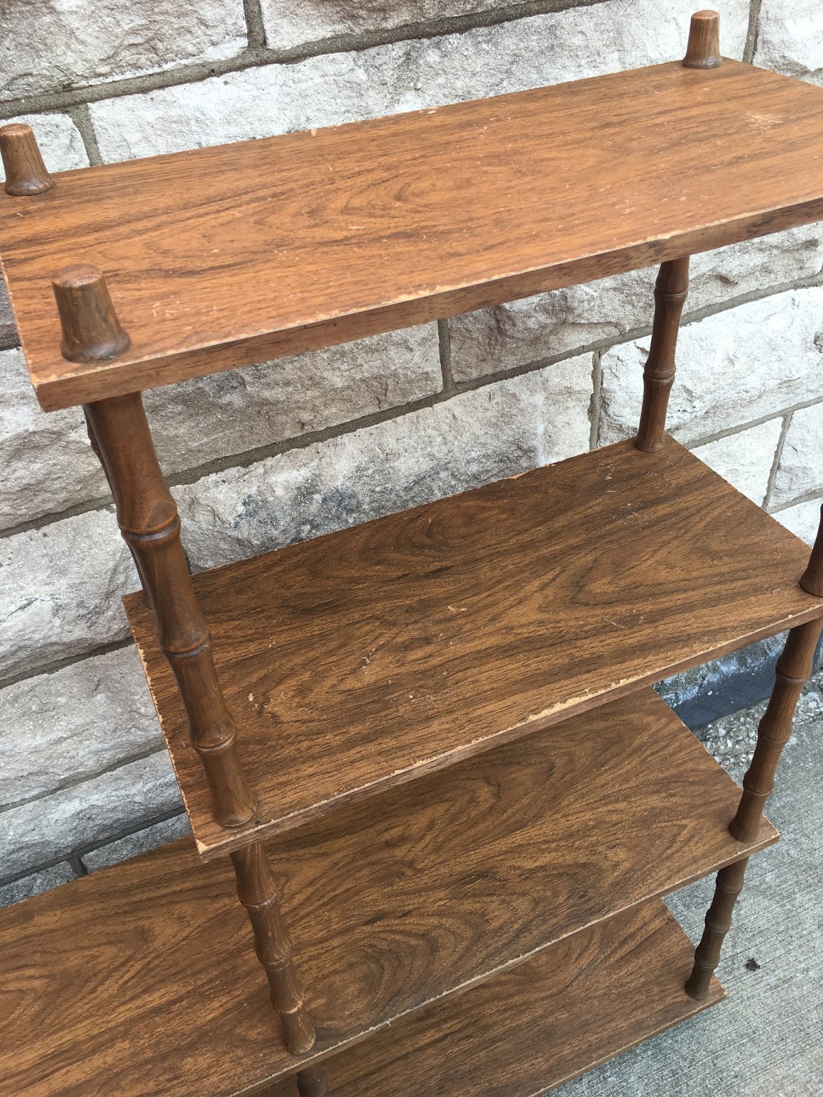 Vintage Faux Bamboo Shelves Stripes and Whimsy