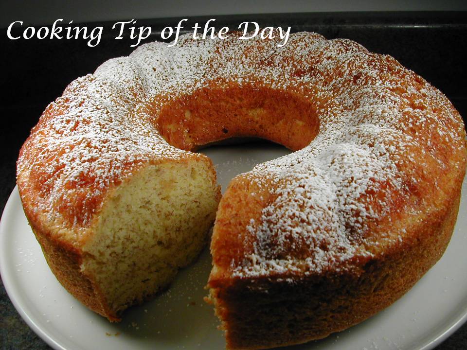 Cooking Tip of the Day Recipe Banana Bundt Cake