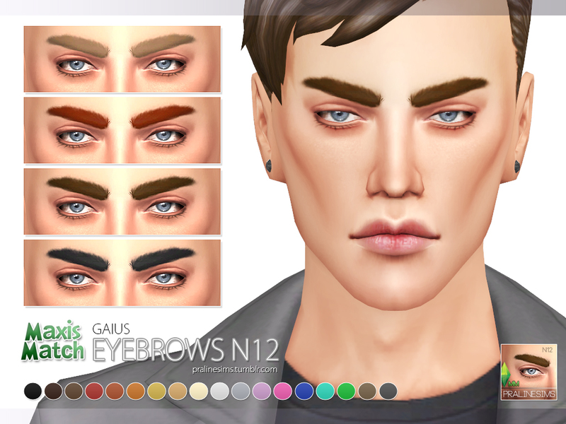 sims 4 eyebrow pack maxis match