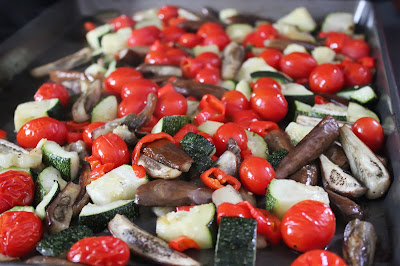 Roasted summer vegetables