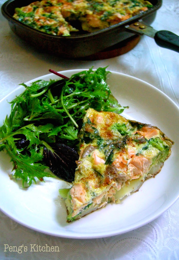 Peng's Kitchen Minty Salmon & Broccoli Frittata