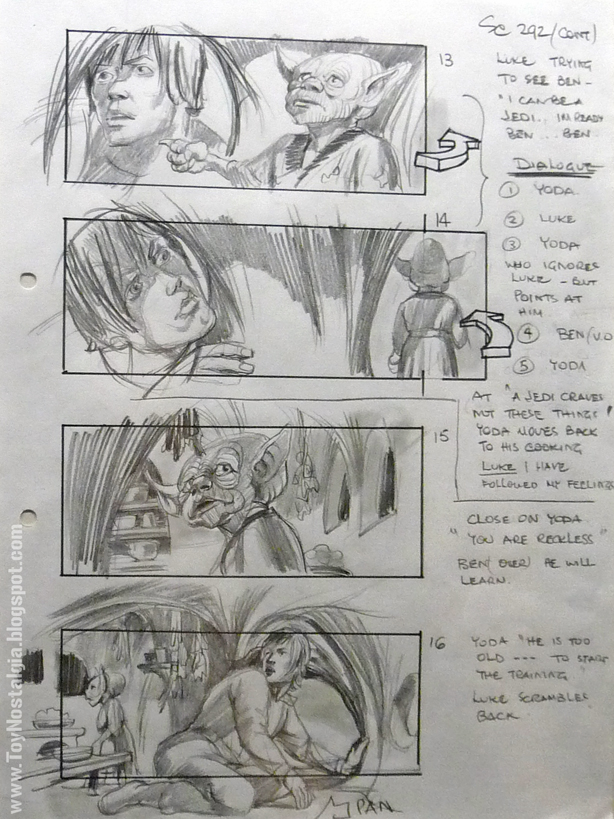 Story Board Dagobah. Escenas Hogar de Yoda "Episodio V - The Empire Strikes Back" (STAR WARS - The Exhibition) Story Board Dagobah. Escenas Hogar de Yoda "Episodio V - The Empire Strikes Back" (STAR WARS - The Exhibition)