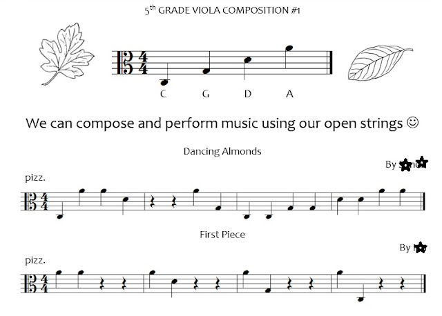 Composition Packet--pizzicato open strings