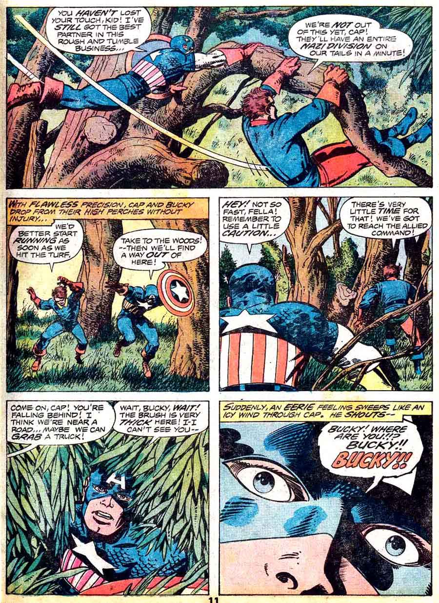 Captain America’s Bicentennial Battles / Marvel Treasury Special bronze age 1970s marvel comic book page art by Jack Kirby & Barry Windsor Smith