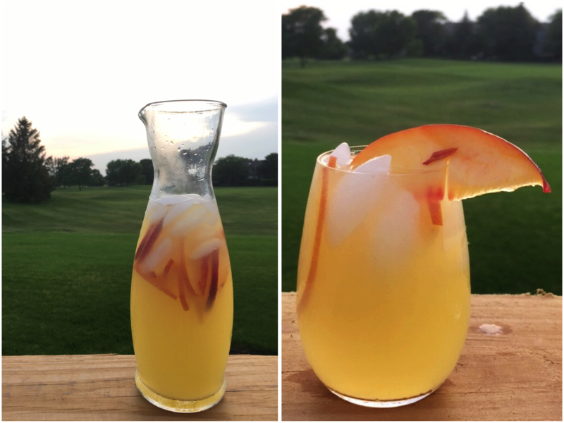 Summer Recipe Peach Wine Cooler Lavender Elizabeth