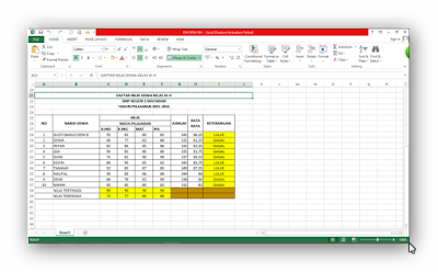 Download Cara Membuat Daftar Nilai Menggunakan MS Excel 2007