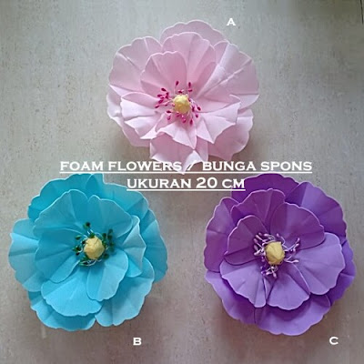 Foam Flowers / Bunga Spons Ukuran 20 Cm