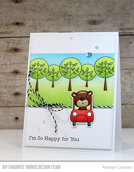Handmade card by Karolyn Loncon featuring products from My Favorite Things #mftstamps