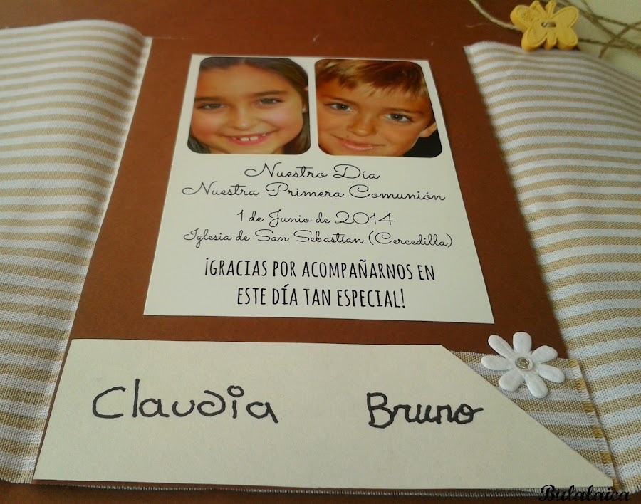 Recordatorios de comunión handmade