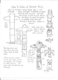 How to Draw Worksheets for The Young Artist: How To Draw A Totem Pole