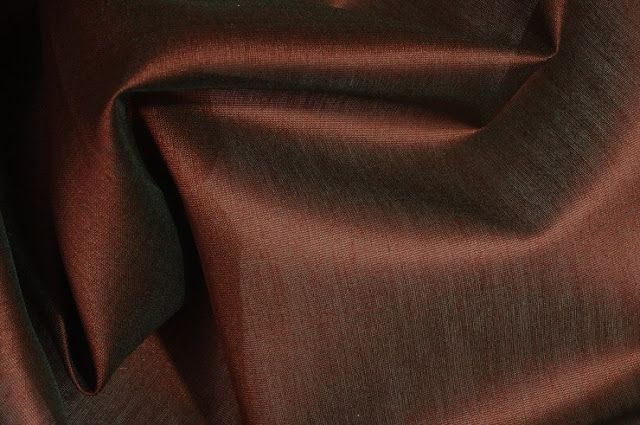 Mocha Brown Cotton Silk Fabric