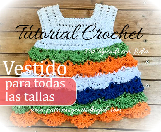 Vestido de niña para todos los talles / Tutorial Crochet