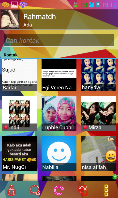 BBM Mod Transparan Neon ~ Newbie Android