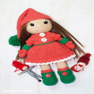 PATRON GRATIS MUÑECA NAVIDAD AMIGURUMI 31642