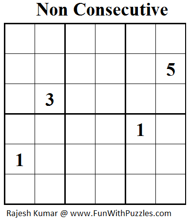 Non Consecutive Sudoku (Mini Sudoku Series #30)