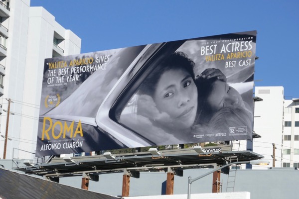 Roma movie FYC billboard Roma movie FYC billboard