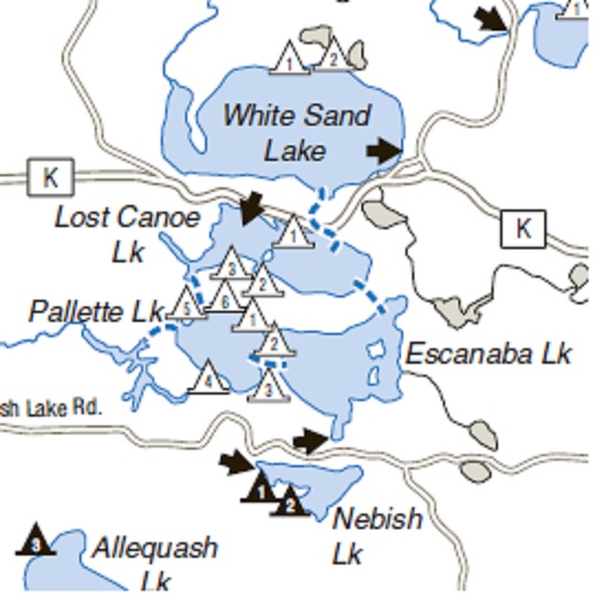 Gator Paddler July 3, 2015, Escanaba and Lost Canoe Lakes, NHAL State