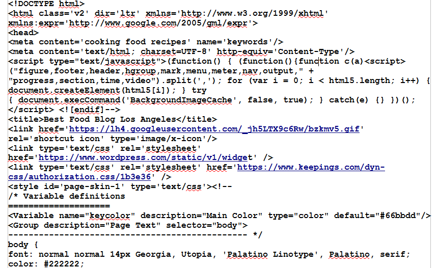 What a website's source code tells about it