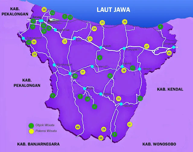 Peta Wisata Kabupaten Batang