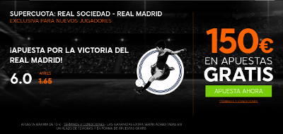 888sport bienvenida 150 euros + supercuota 6 Real Madrid gana Real Sociedad Liga 21 agosto 888sport bienvenida 150 euros + supercuota 6 Real Madrid gana Real Sociedad Liga 21 agosto