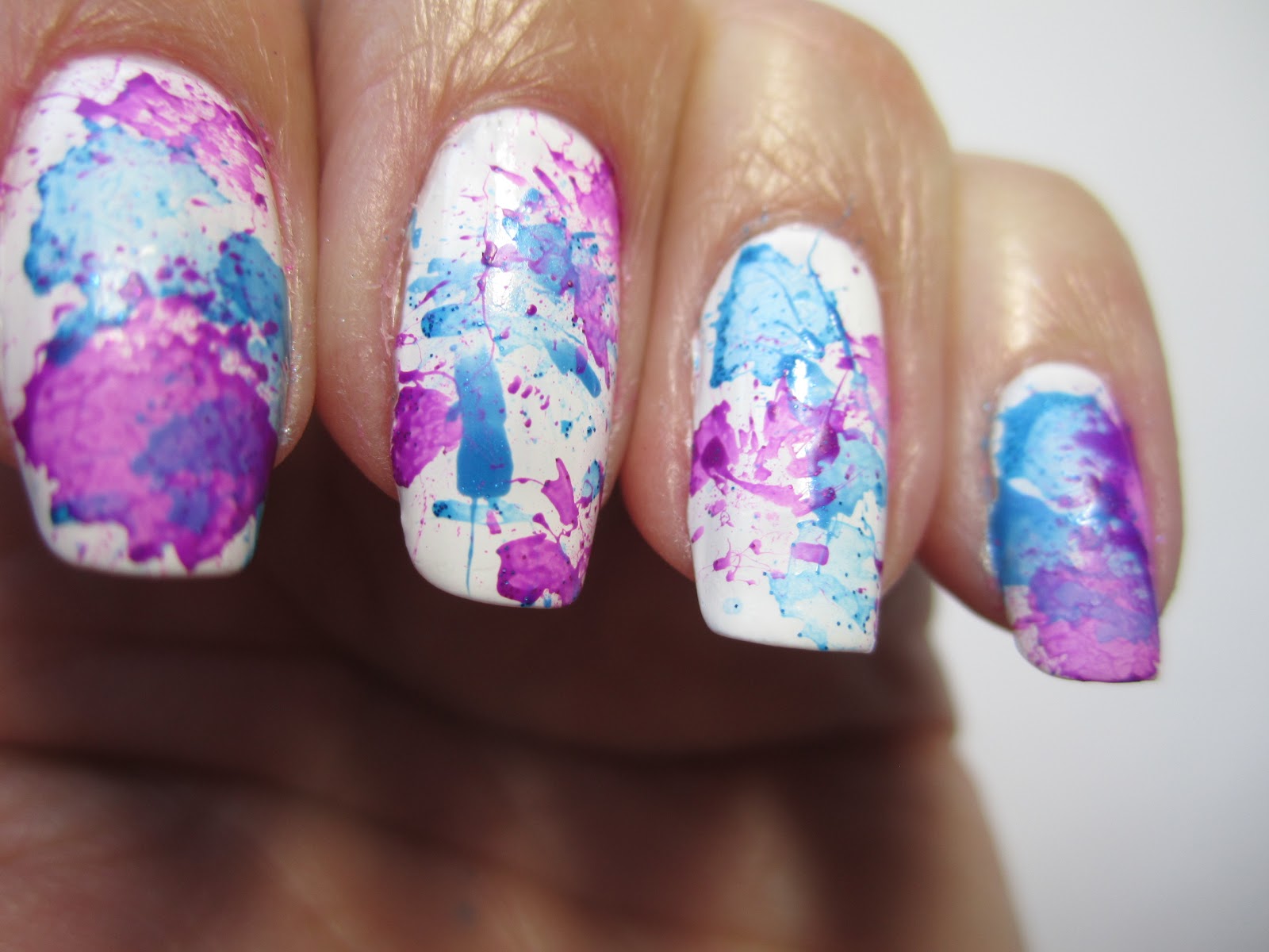 Colorsplash Nails Teal Tuesday Splatter Tealicure