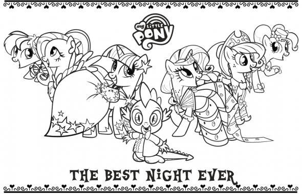 mane 6 coloring pages - photo #21