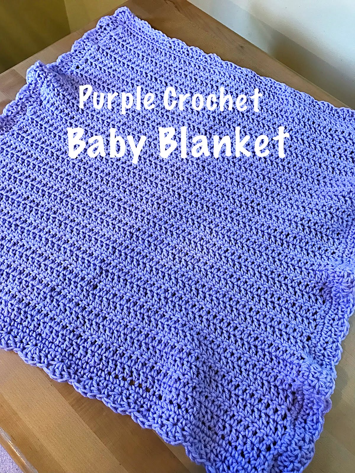 Purple Crochet Baby Blanket Julie's Creative Lifestyle