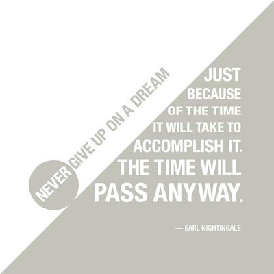 Never give up on a dream just because the of the time it will take to accomplish. The time will pass anyway.